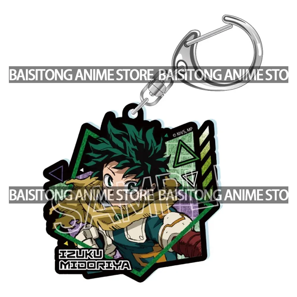 My Hero Academia 6cm Cooler geometrischer Rahmen Acryl-Schlüsselanhänger Anime-Schlüsselring Taschen-Rucksack-Anhänger Charm für Otaku-Fans Sammlerstück Geschenk