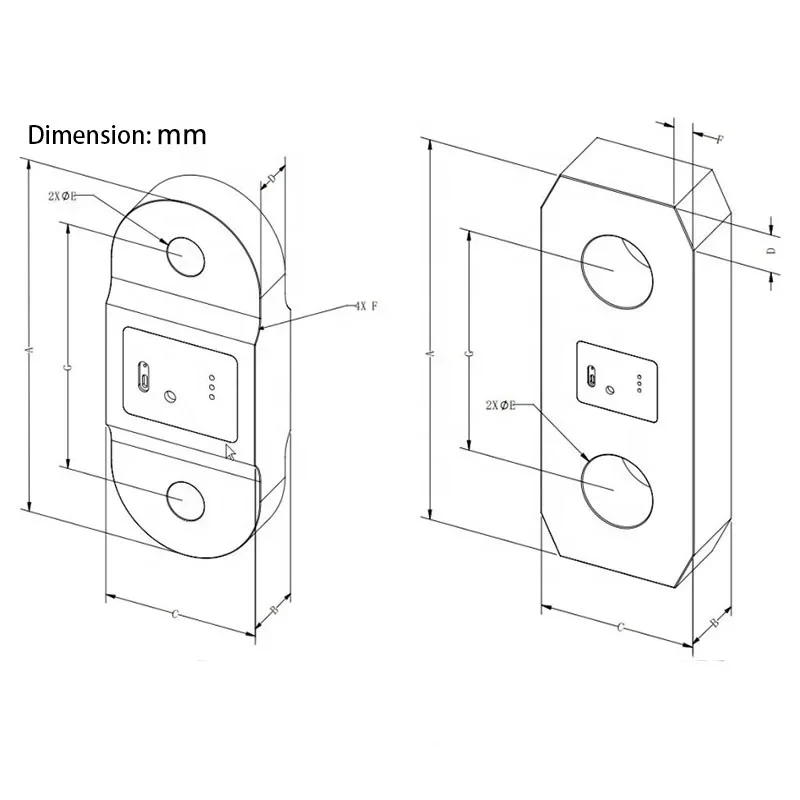 Hochwertiges Wägezellen-Zugmessgerät, kabelloses Dynamometer, 1T, 3T, 5T, 10T