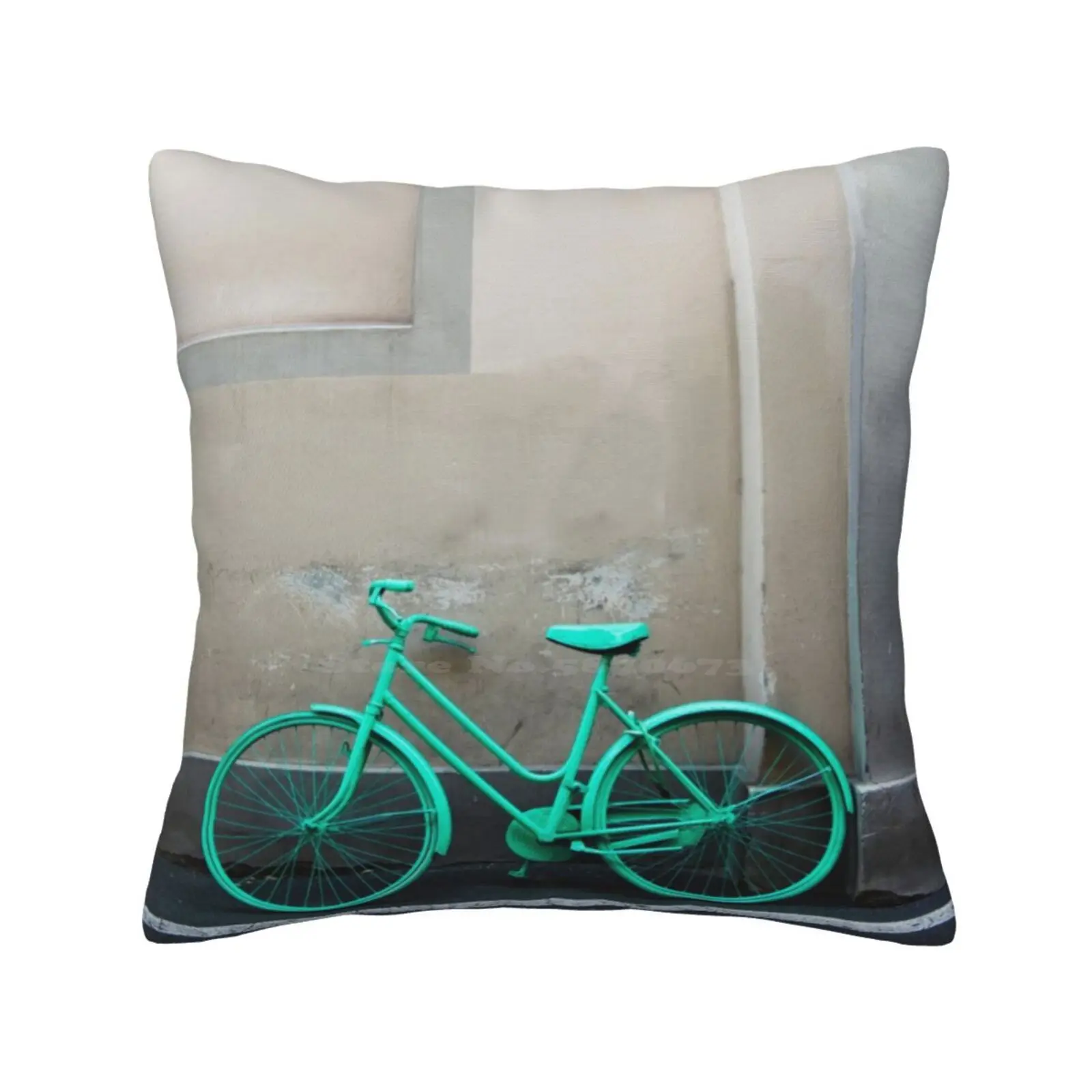 Green Cycle Home Sofa Car Cushion Cover Pillowcase Green Issues Green Transport Cycling Bicycle Going Green Eco Friendly