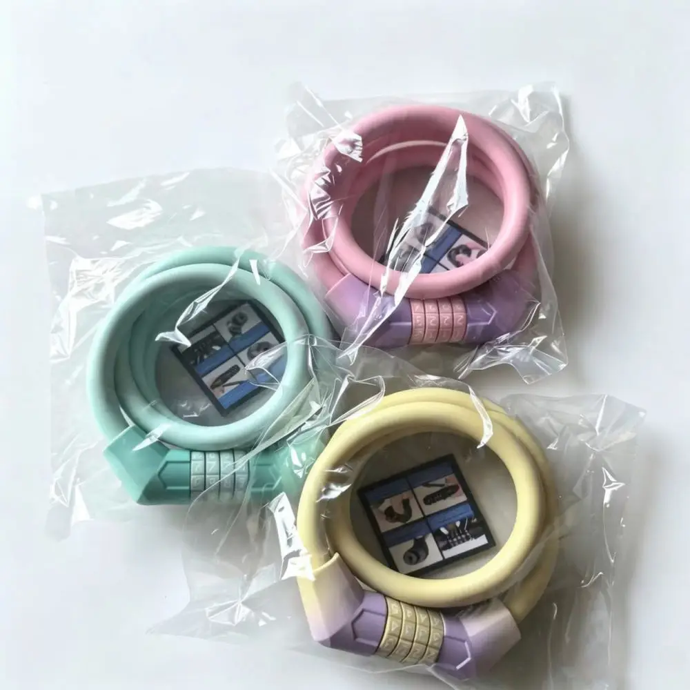 Steel Bicycle Code Lock Color Changing Portable Security Cable For Road Mountain Kids Bike Theft Prevention Tool
