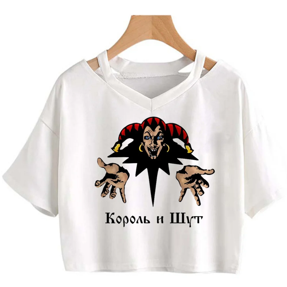 Korol i Shut King And Jester Tee women anime funny harajuku top female 2000s clothing