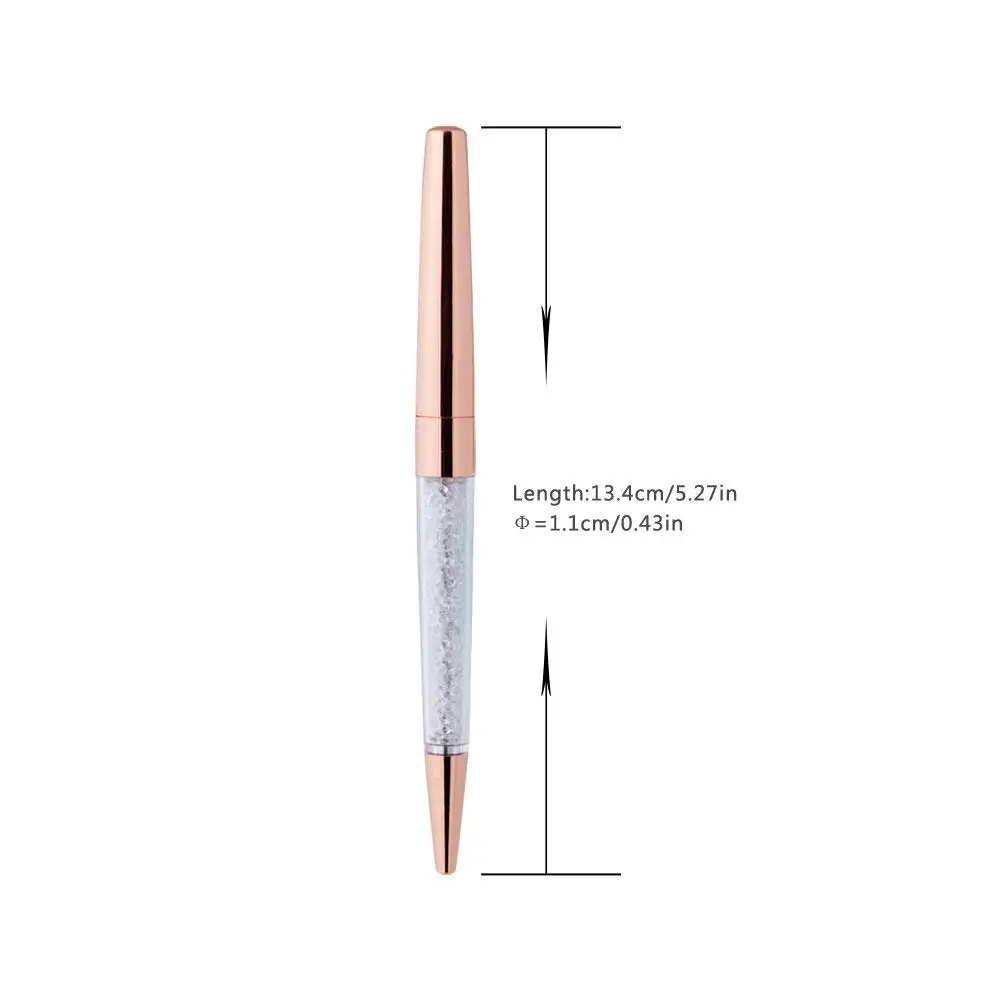 100Pcs Crystal Ballpoint Pen Stationery Office School Twist Open Metal High Quality Luxury Roller Rose Gold Free Custom Logo