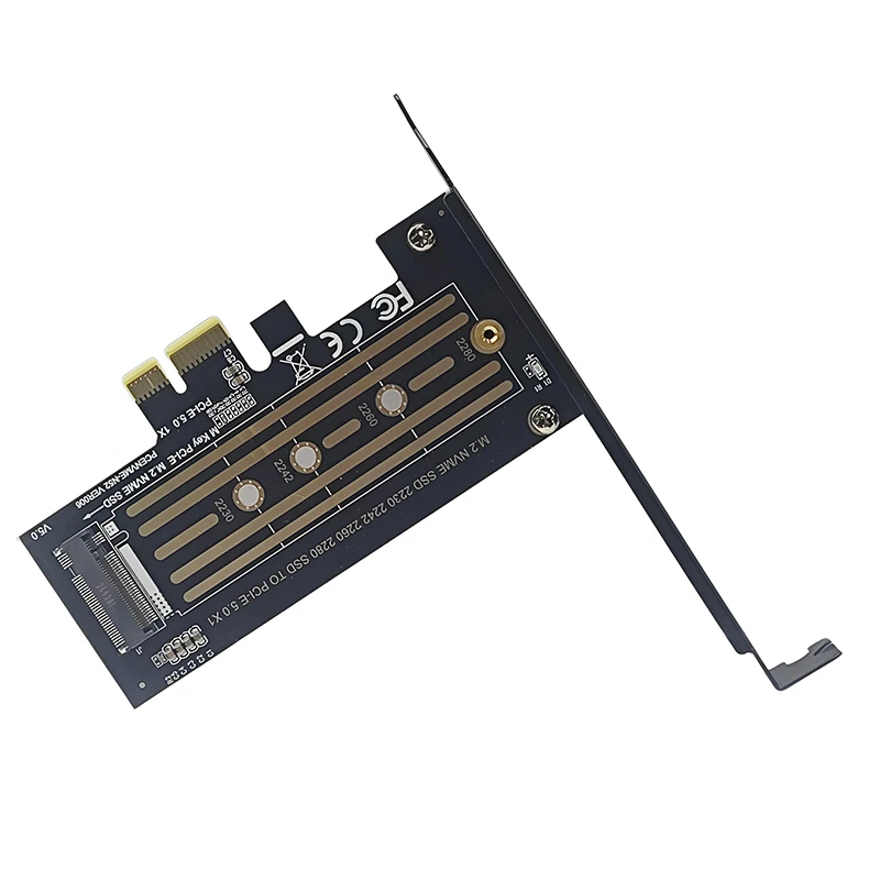 PCIE 5.0 X1 to M.2 NVME 확장 카드 라이저 PCI 익스프레스 X1 5.0 to M 키 컨버터 M2 SSD 어댑터 2230-2280 M.2 NVME SSD 지원