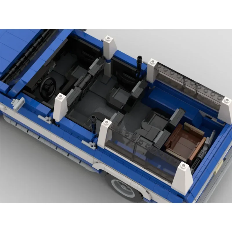 MOC-90331 الأزرق الكلاسيكية سيارة رياضية بنة Model1440Building كتلة PartsMOC الإبداعية اللبنات الاطفال عيد ميلاد لعبة هدية