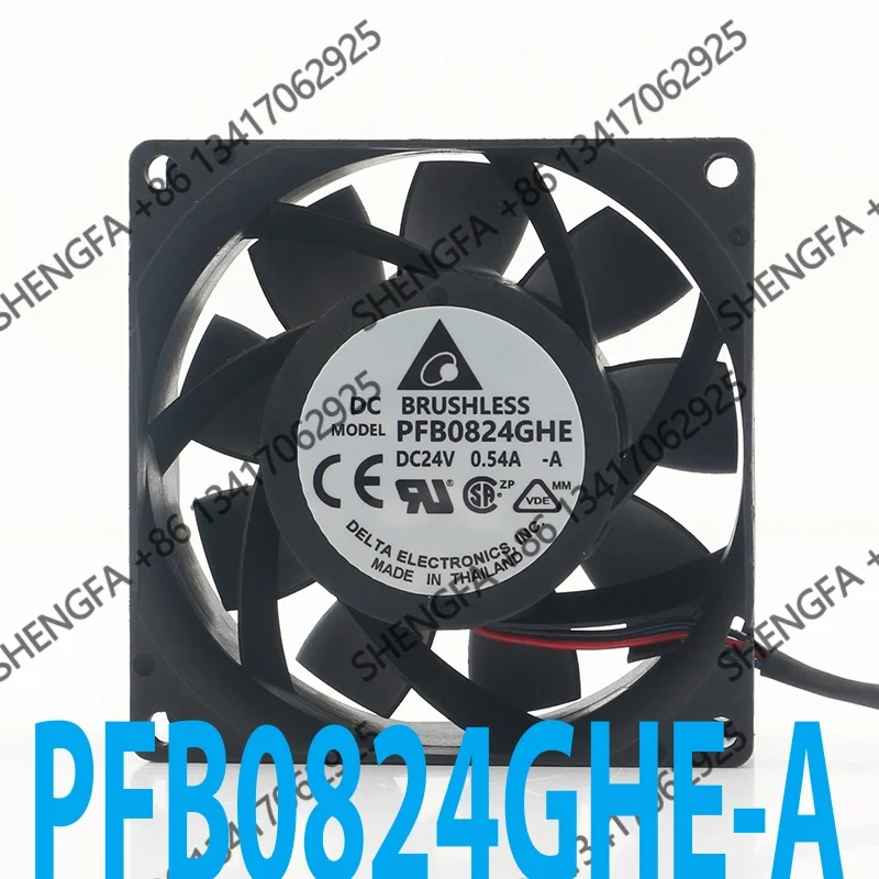 Inverter Industrial Computer Double Ball Bearing Delta 5V 12V 48V DC24V 0.54A AC EC 8038 80X80X38MM 8CM PFB0824GHE-A Cooling Fan