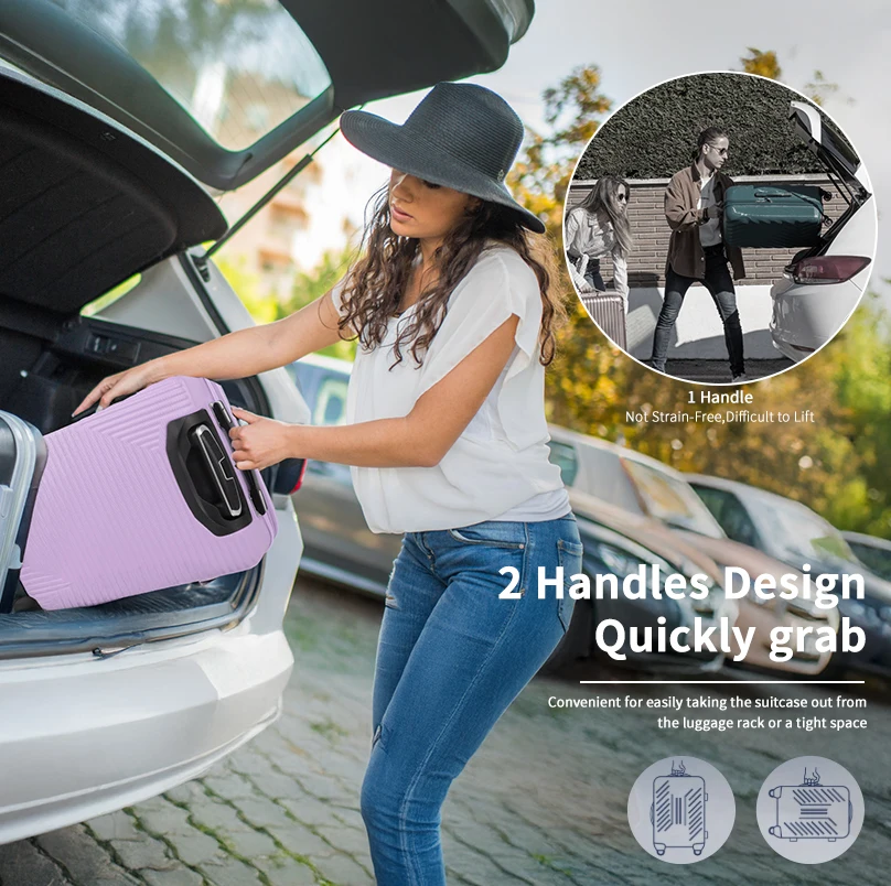 Легкий 20-дюймовый чемодан для ручной клади с твердым корпусом и 360° ° Чемодан на колесах Spinner Wheels, чемодан на колесиках для женщин