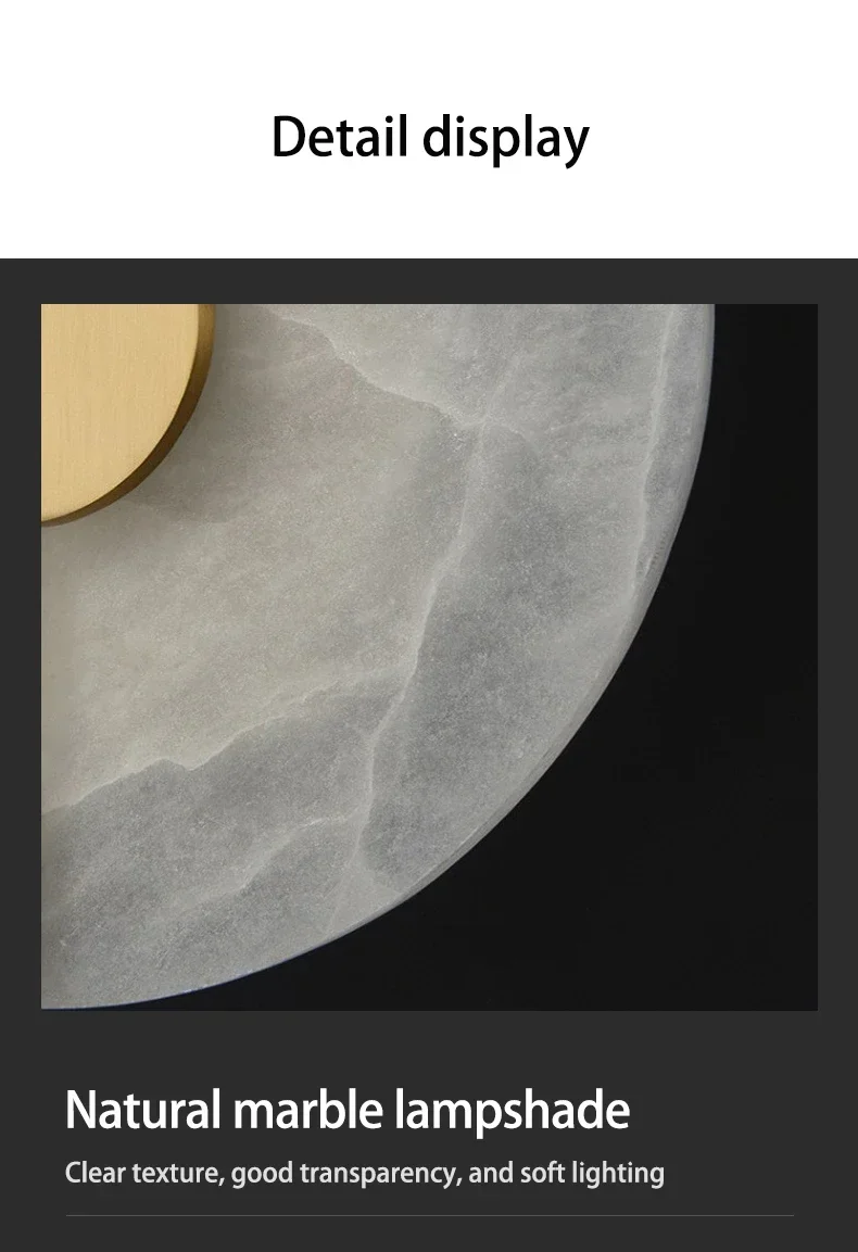 Modern Marble Wall Sconce Alabaster Light Image 7