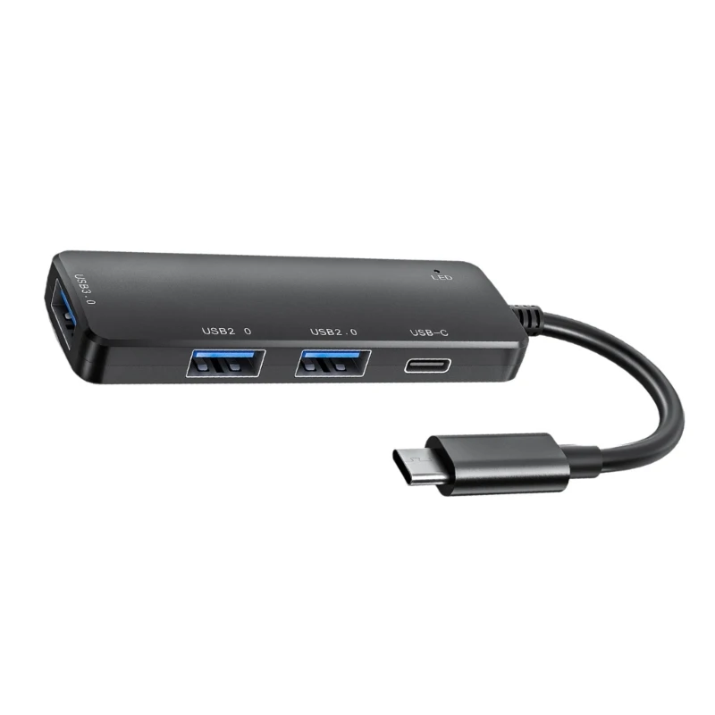 3 USB and Type C HUB Multiport Charging Adapter Expand Connectivity Supports PD Charging Dropship