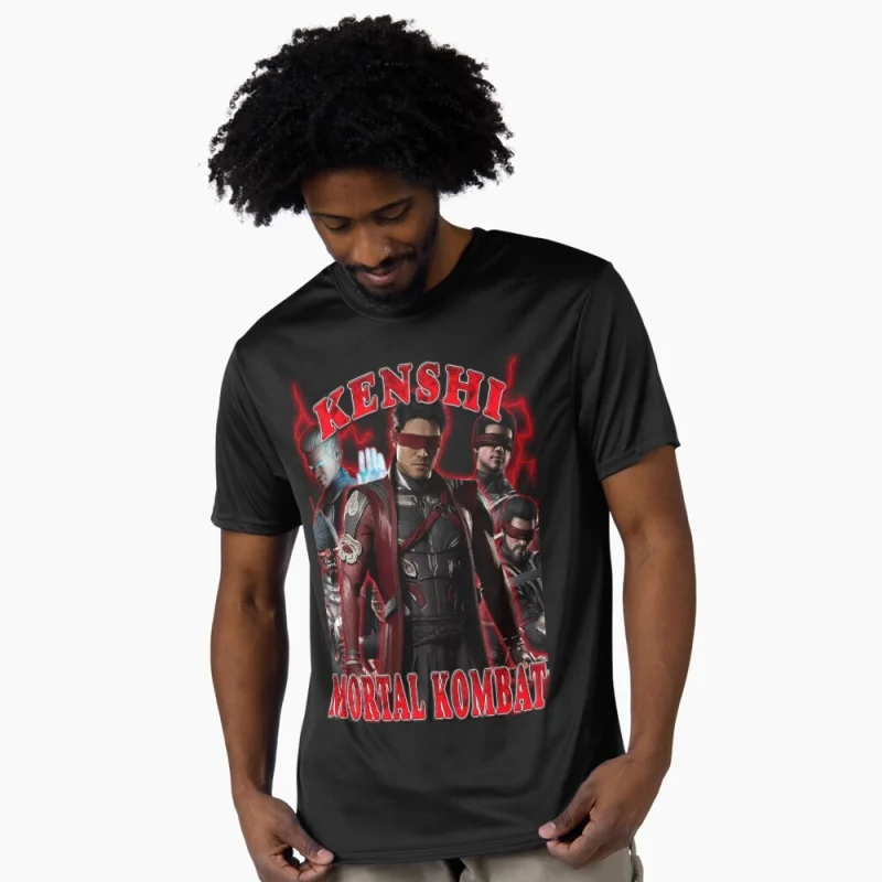 

Vintage 90's Mortal Kombat 1 - Kenshi Gift tee for gamer 100% cotton printed Men's Short Sleeve Graphic T-Shirt All size tops
