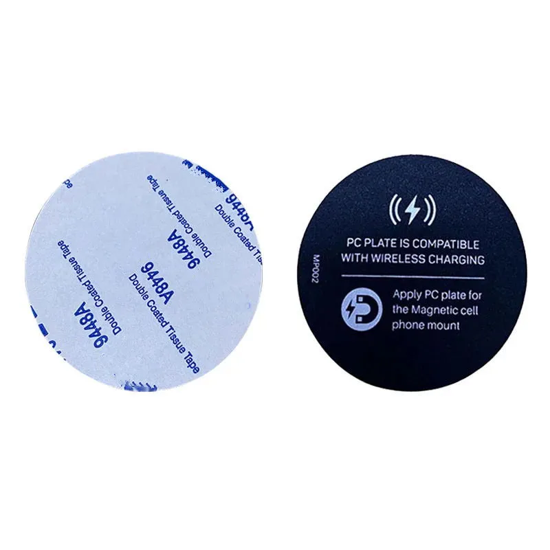 2 قطعة صفائح معدنية لوحة القرص ل شاحن لاسلكي المغناطيس لوحة القرص ل حامل هاتف المحمول سيارة حامل هاتف لاسلكي ورقة