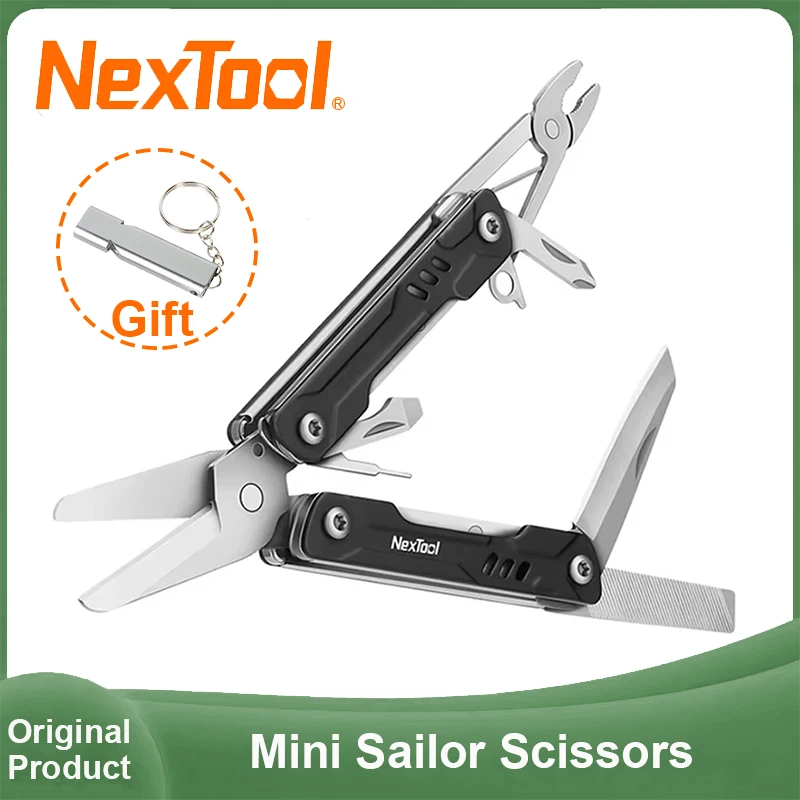 

Многофункциональный инструмент NexTool Mini Sailor 10 в 1: складные плоскогубцы, карманный нож, инструменты для кемпинга и активного отдыха