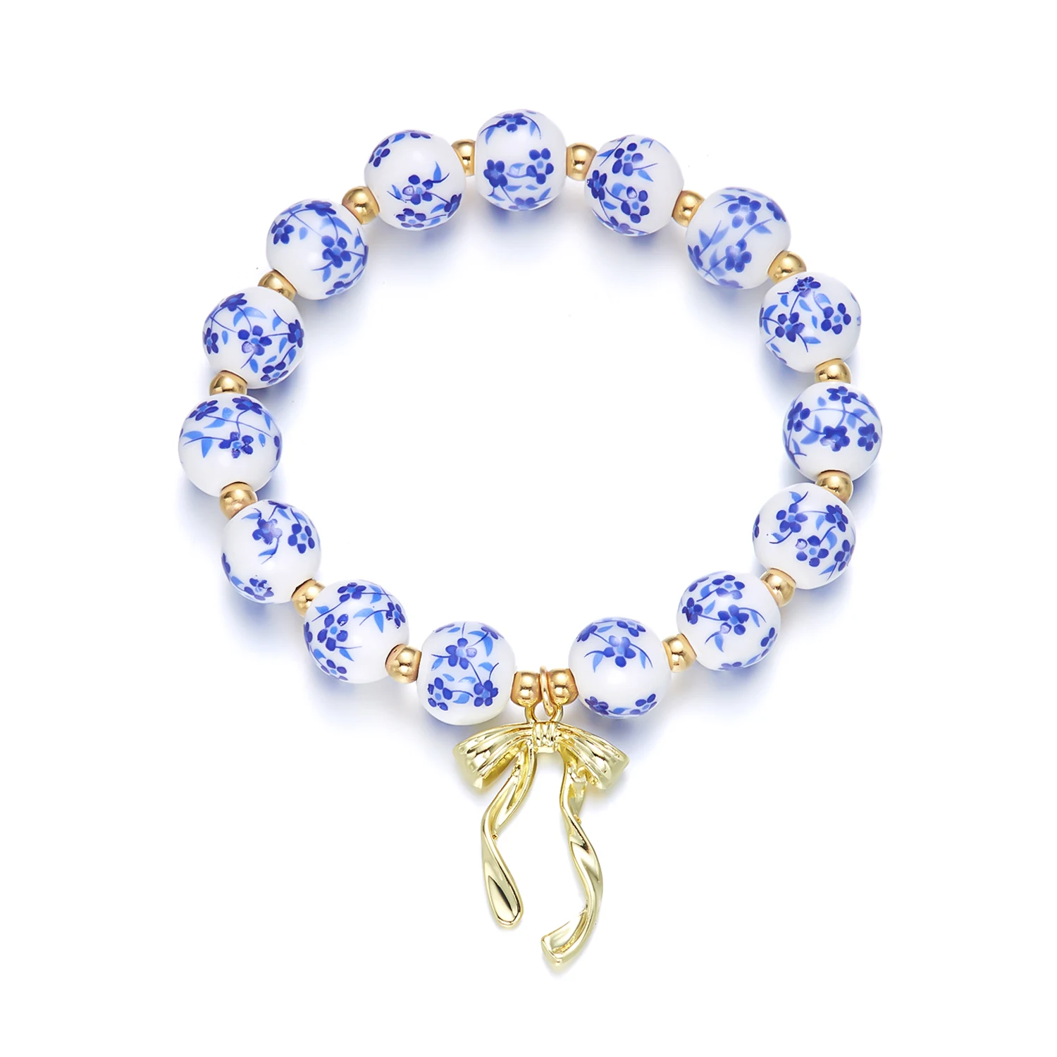 العصرية السيراميك سوار أنيق للنساء حساسة خمر زهرة العرقية نمط Bowknot الصليب بنات سوار الحفلات مجوهرات هدايا #6