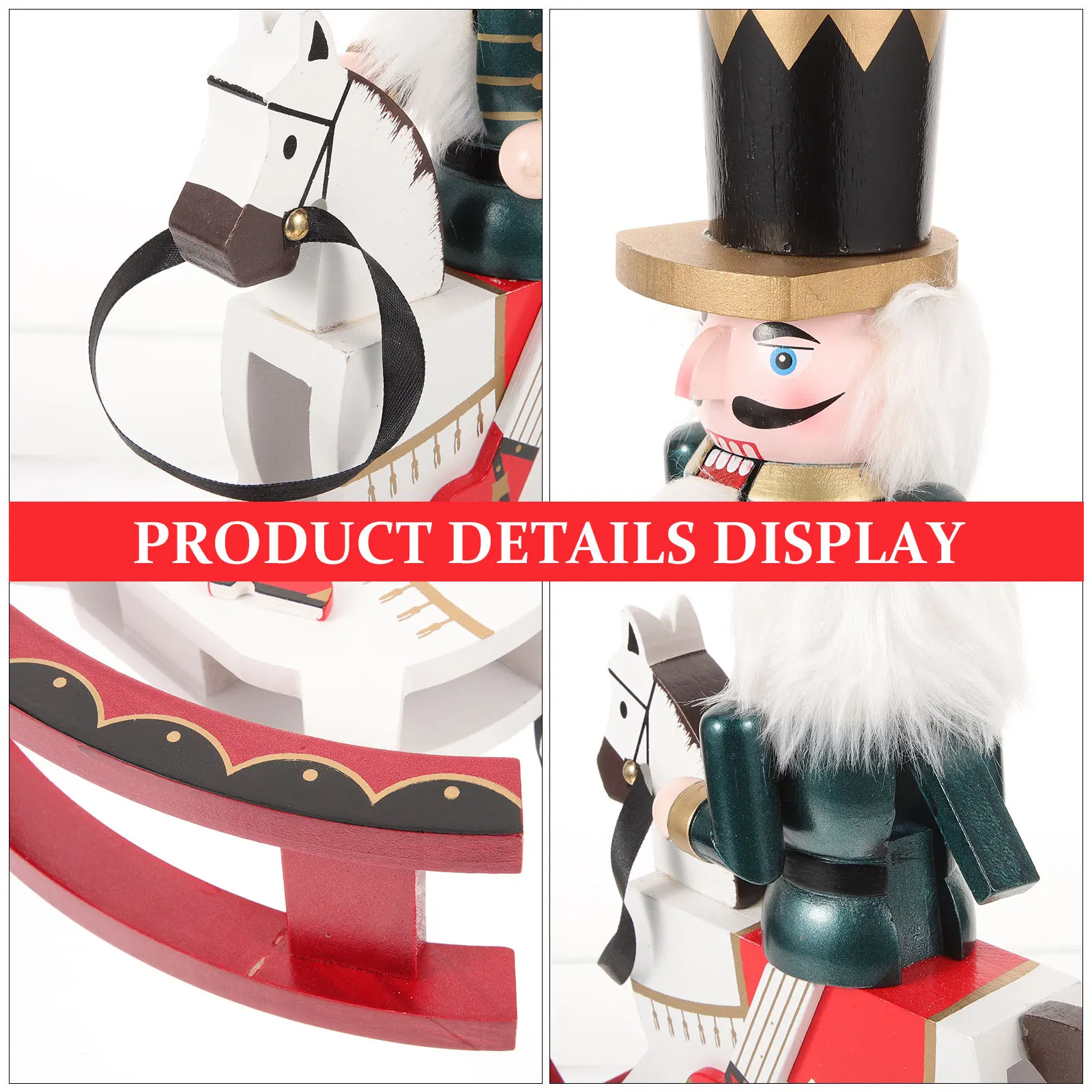 

Wooden Nutcracker Soldier Craft Christmas Decoration Exquisite Handicraft Stable Structure Home Kitchen Coffee Table Ornament