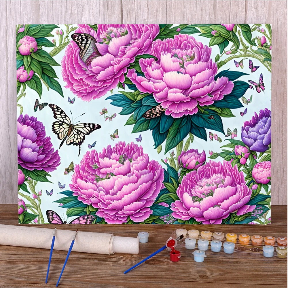 Butterfly Flowers Painting By Numbers Stickers & Posters Crafts Kits For Adults Wall Art Personalized Gift Ideas Wholesale 2024