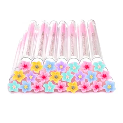 Reusable 50pcs Eyelash Brush Tube Eyelash Wands Eyebrow Brush Replaceable Dust-proof Sparkling Broken Diamond Bottom