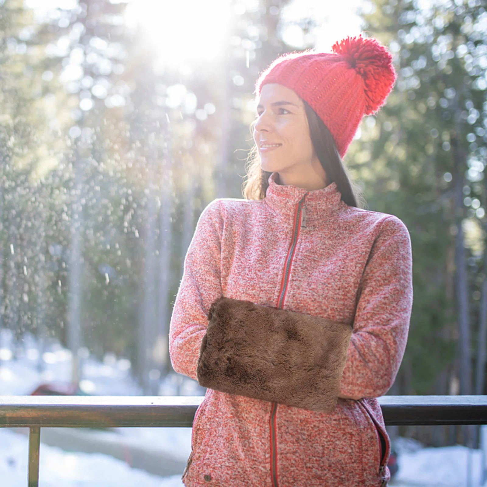 

Thickened Warm Hand Muff for Women Winter Outdoor Accessory Portable Warmer Sleeve Cozy Hands Muff for Office Use