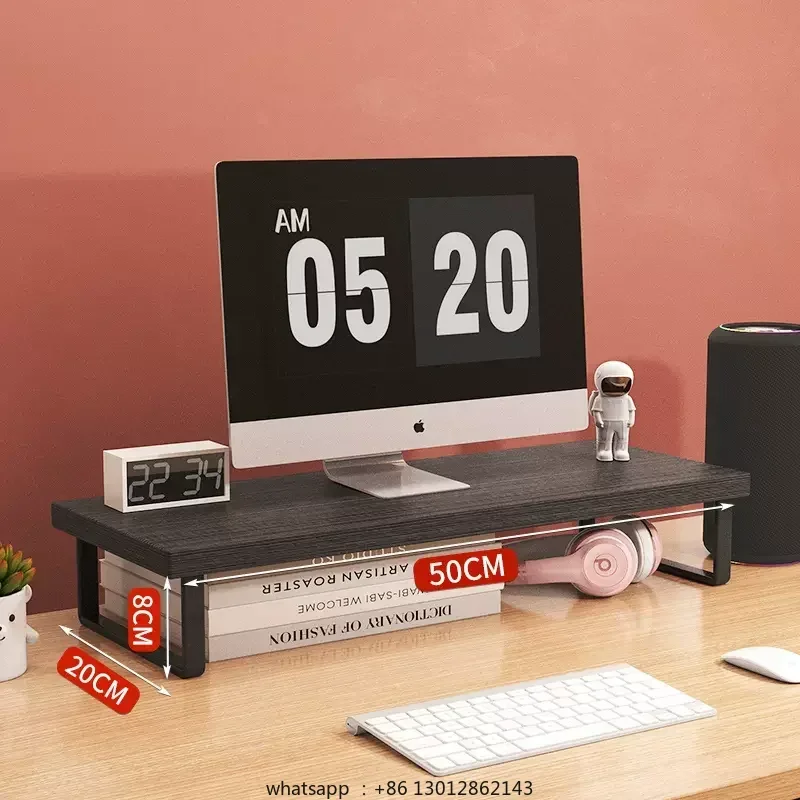 

40/50cm Monitor Raised Shelf Office Laptop Bracket Computer Stand Desktop Rack Home Storage Holders Organizer Desk Accessories