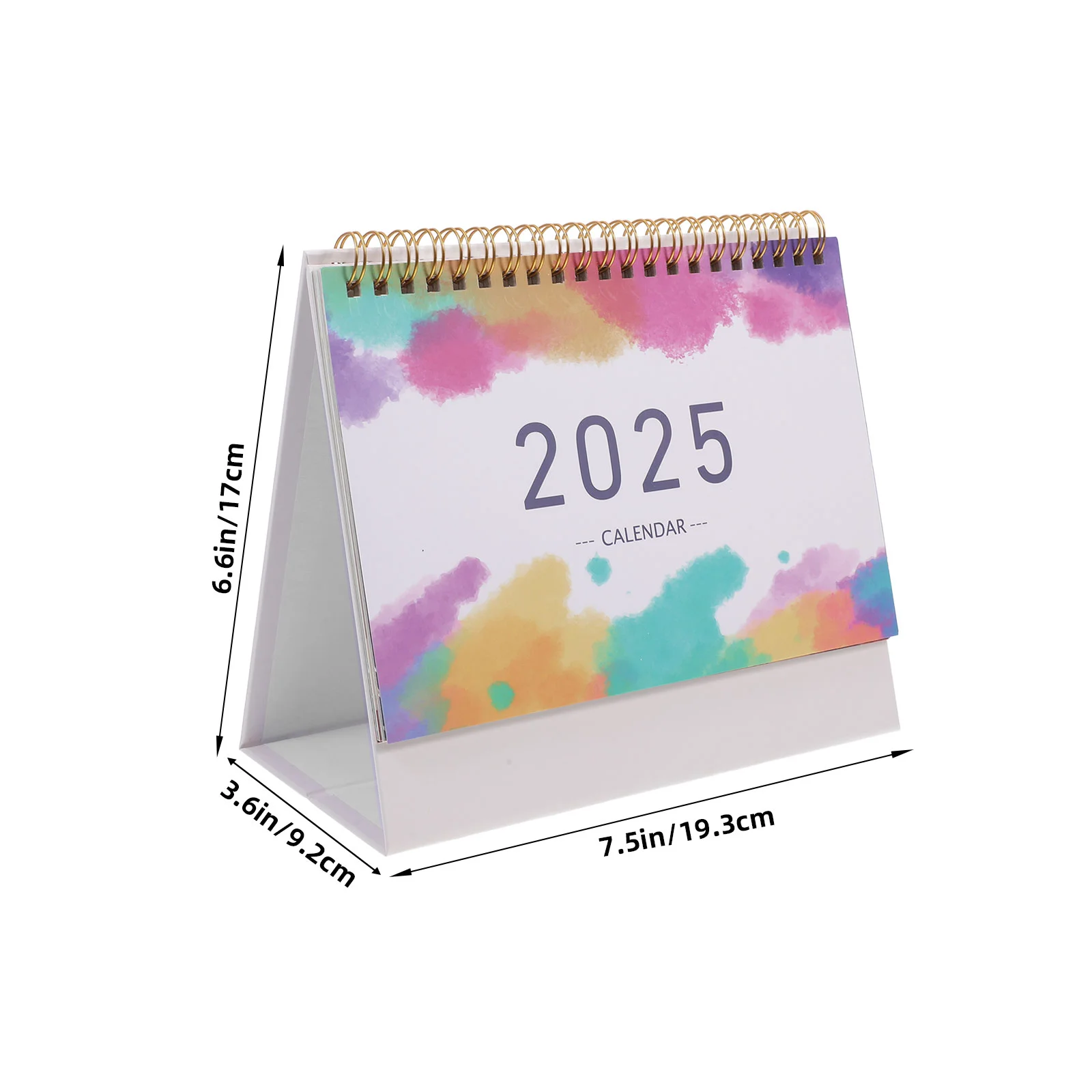 เปิดหน้า 2025 ปฏิทิน Office Makeup Advent กระดาษรายเดือน Aesthetic Retro Table