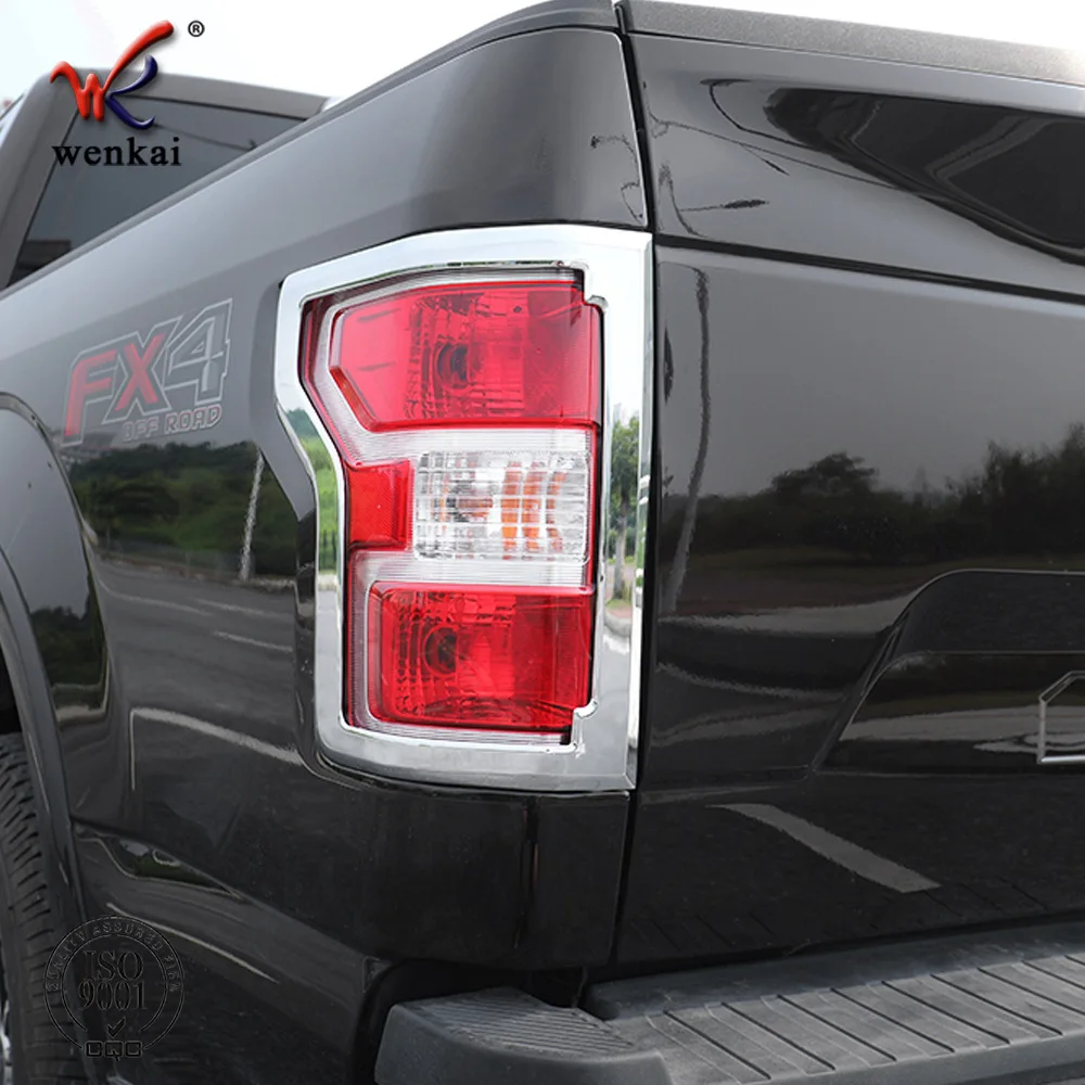 

QHCP Rear Tail Light Decoration Cover ABS Tail Lamp Frame Taillight Trim For Ford F150 Raptor 15-20 Styling Exterior Accessories