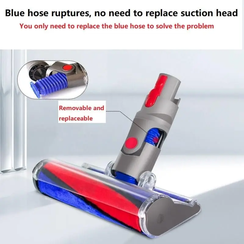 Soft Velvet Roller Suction Hose For Dyson V6 V7 V8 V10 V11 Replacement For Home Cleaning Vacuum Cleaner Accessories Part