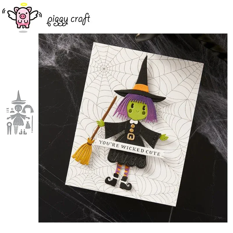 New Craft metal cutting dies cut die mold Halloween broom Witch Scrapbook paper craft knife mould blade punch stencils dies