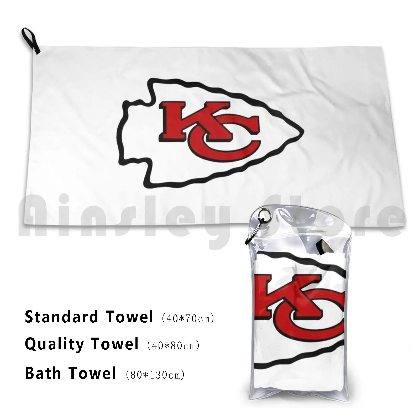 Chiefs-Kansas Beach Towel Quick Dry Quality Towel City Logo Chief Kc