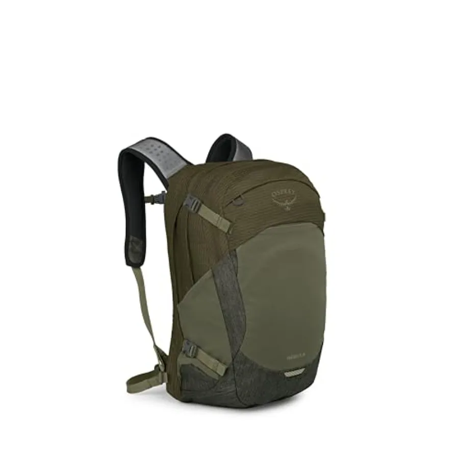 

Nebula Commuter Backpack Everyday Bag with Laptop Sleeve and Bottle Pockets Moss Green Earl Grey Heather