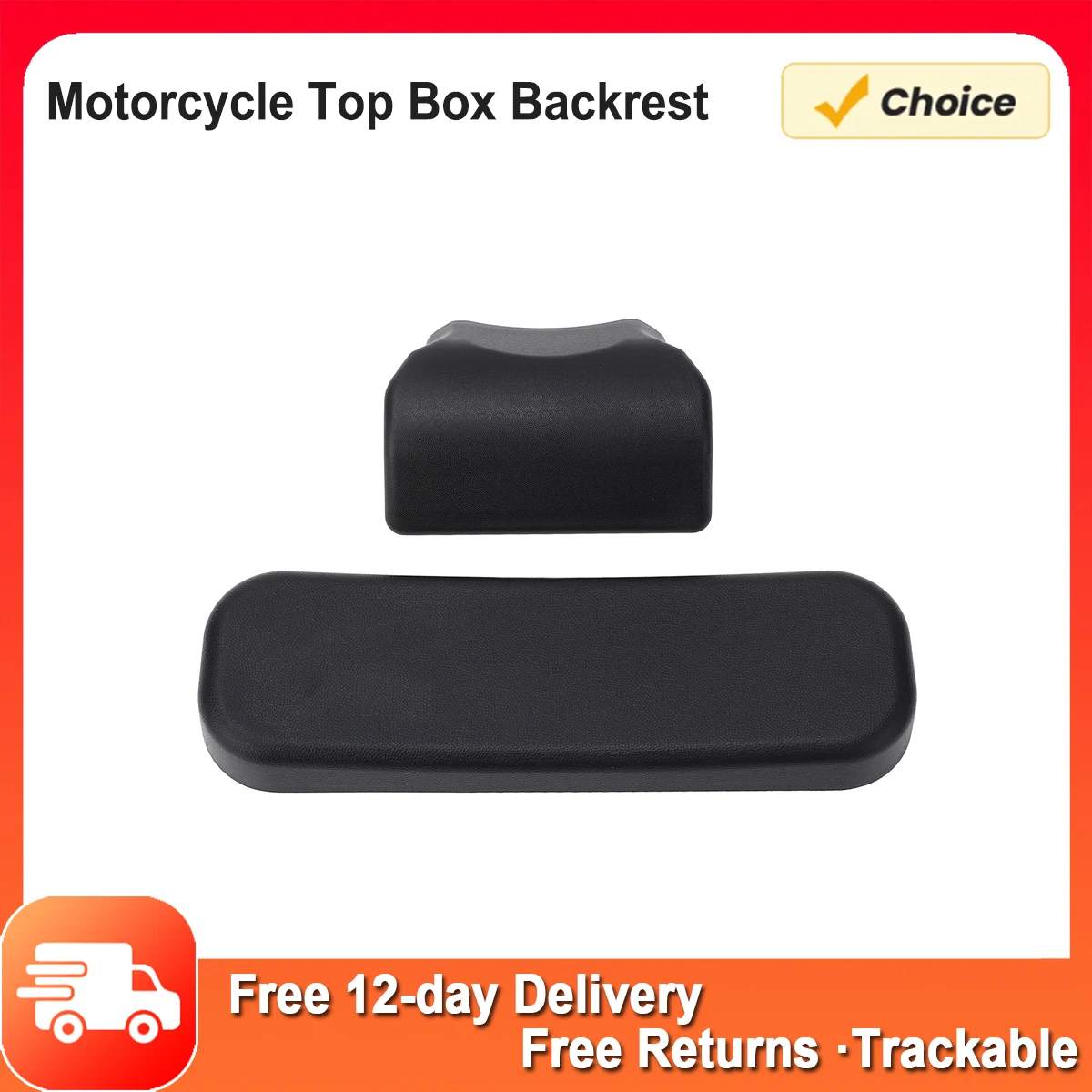 Motorcycle Top Box Backrest Relieve Fatigue Tail Box Passenger Back Pad Wear Resistant Comfortable for 22L 25L 28L 32L Top Box
