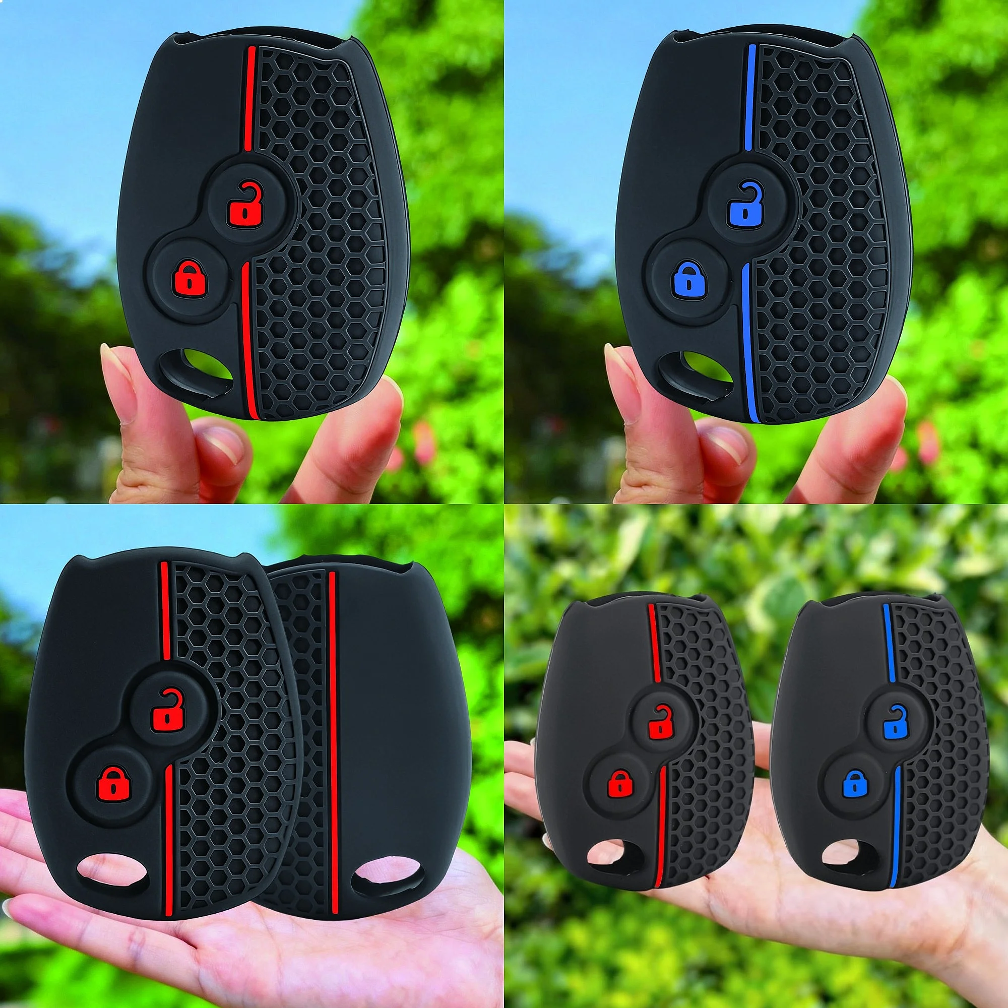 Silicone Car Key Fob Cover For Renault Trafic Clio Duster Logan Dacia Sandero For Nissan Terrano Almera Auto Key Shell