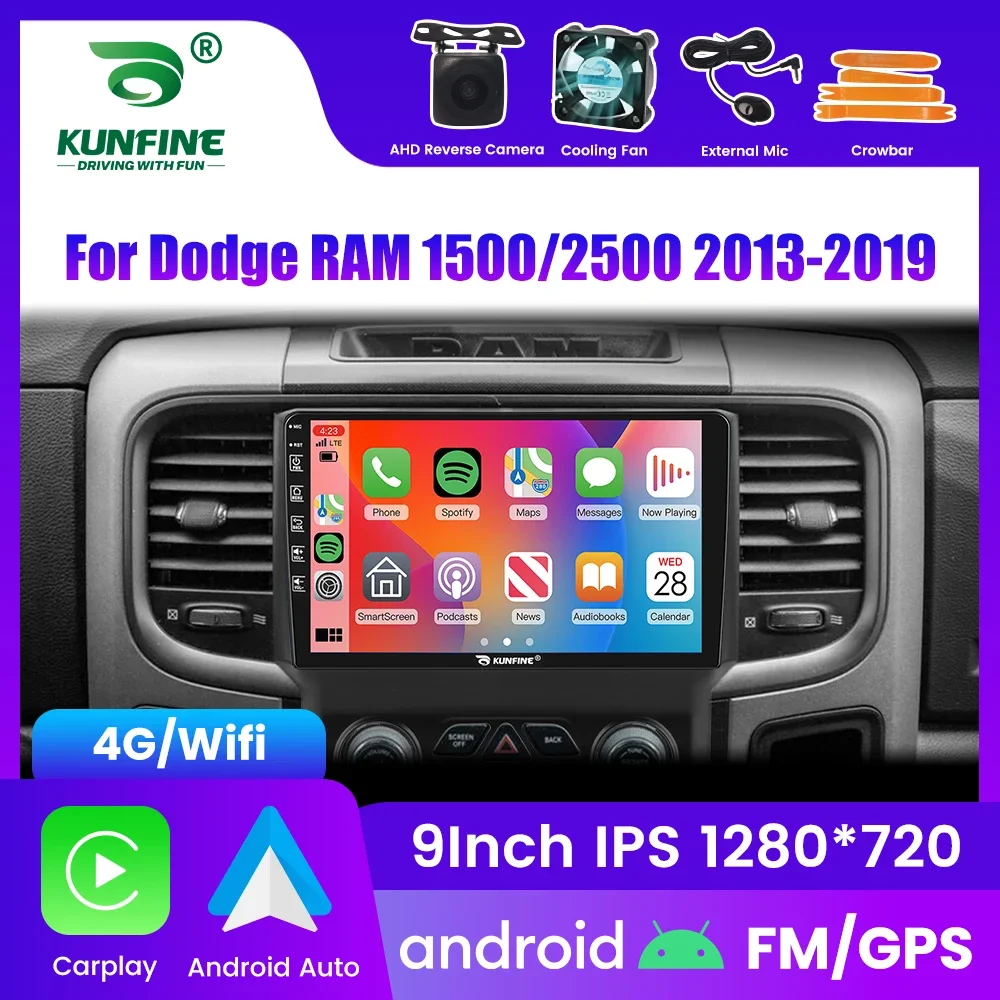 

2Din Android Car Radio For Dodge RAM 1500 2500 2013-2019 Multimedia Video Player GPS Navigation Stereo Audio Head Unit Carplay