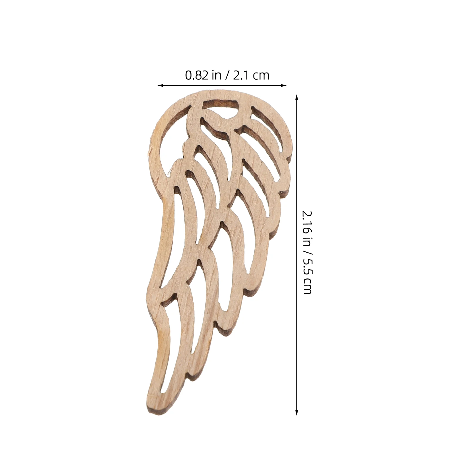 

50 Pcs Bird Wings Wooden Diy Craft Diy Decorations Bookmark Charms Angel Wing Cutouts Angel Wing Wood Slices Christmas Ornaments