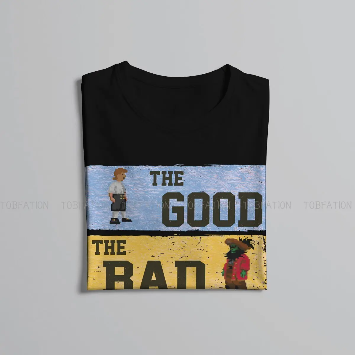 The Good The Bad Pirate Man\'s TShirt Monkey Island Game O Neck Short Sleeve 100% Cotton T Shirt Humor Top Quality Gift Idea