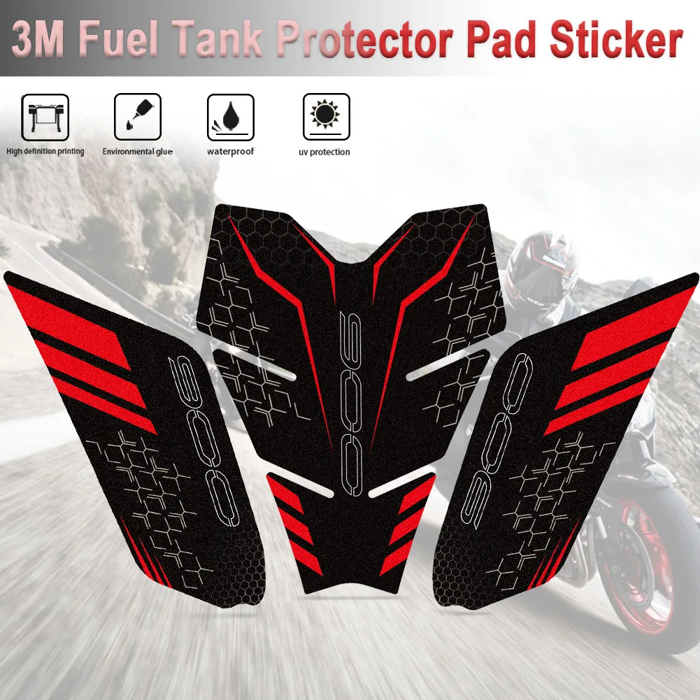 

3M Motorcycle Fuel Tank Stickers AutoBike Gas Oil Protector Pad Frosted Red Decals Kit Accessories For z900 Z900