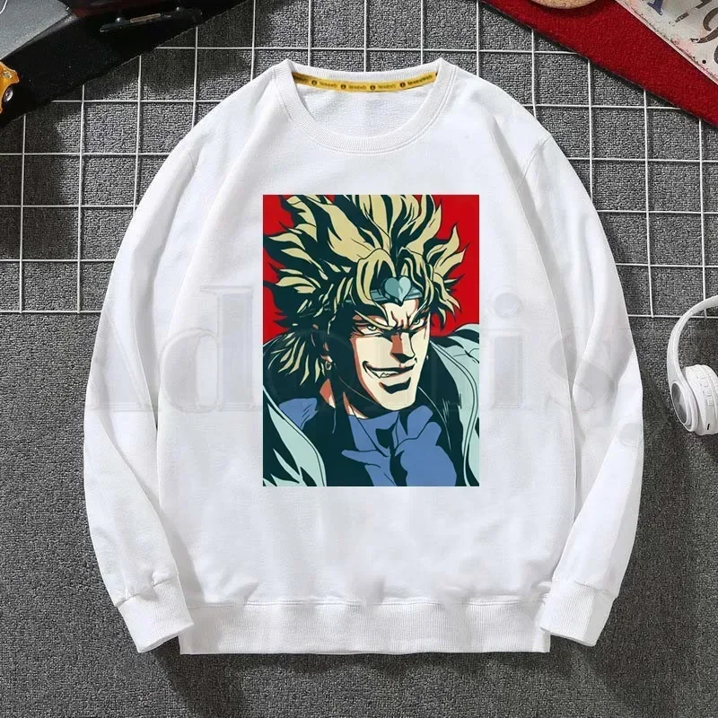 Jojo Bizarre Adventure Kawaii Joestar Jojo Felpa grafica Stampa Trend Abbigliamento da uomo Hip-Hop Girocollo da uomo