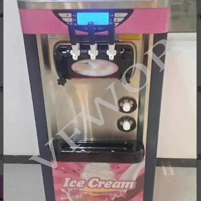 New Automatic Yogurt Soft Serve Ice Cream Making Machine Chinese Colored Stainless Steel Three Flavors for Dessert