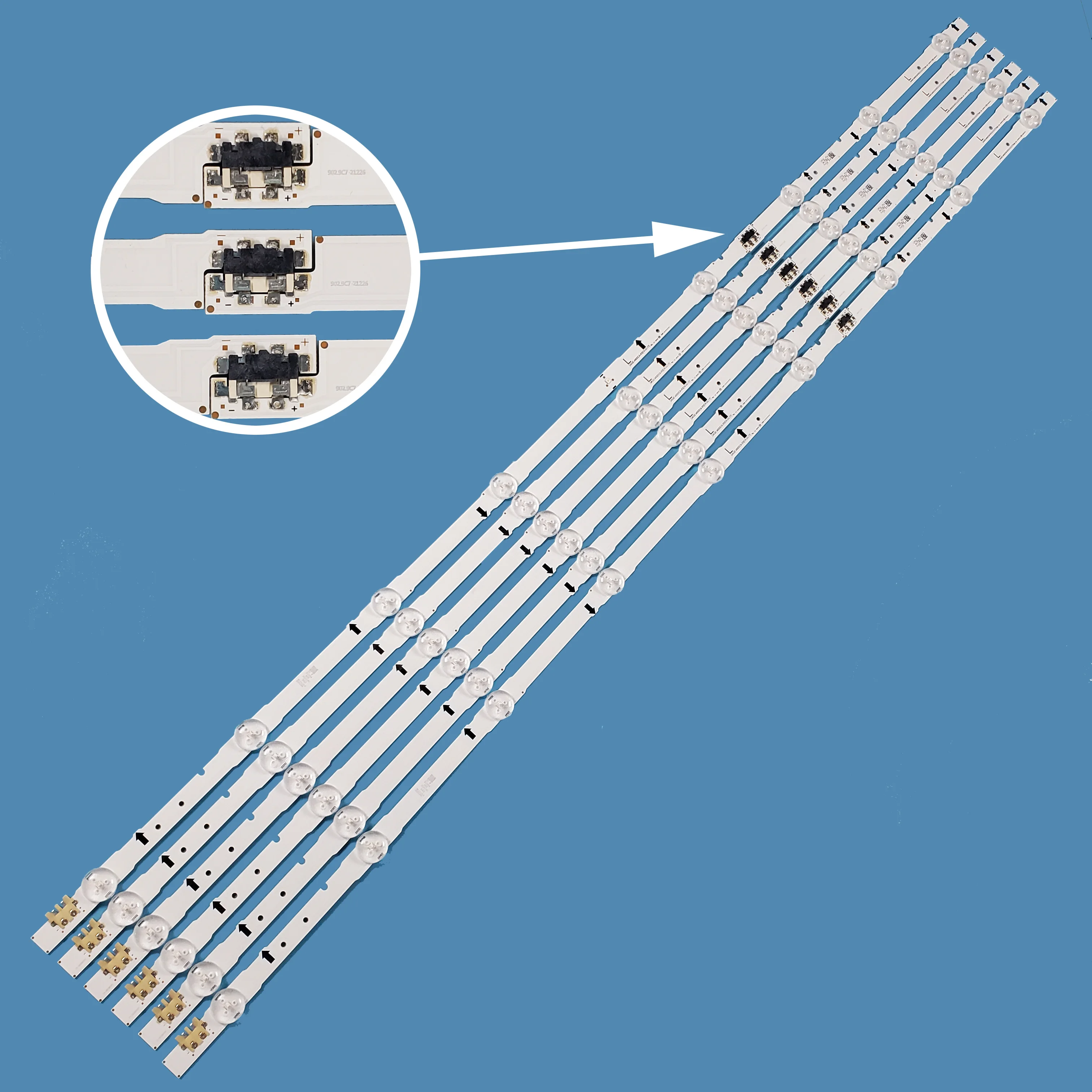 12Pcs/set TV LED Backlight Strip Bar Light 2014SVS48F D4GE-480DCA/B-R2 for SAMSUNG UA48J5088 UE48H6400 UE48H6470 UA48H6300AW