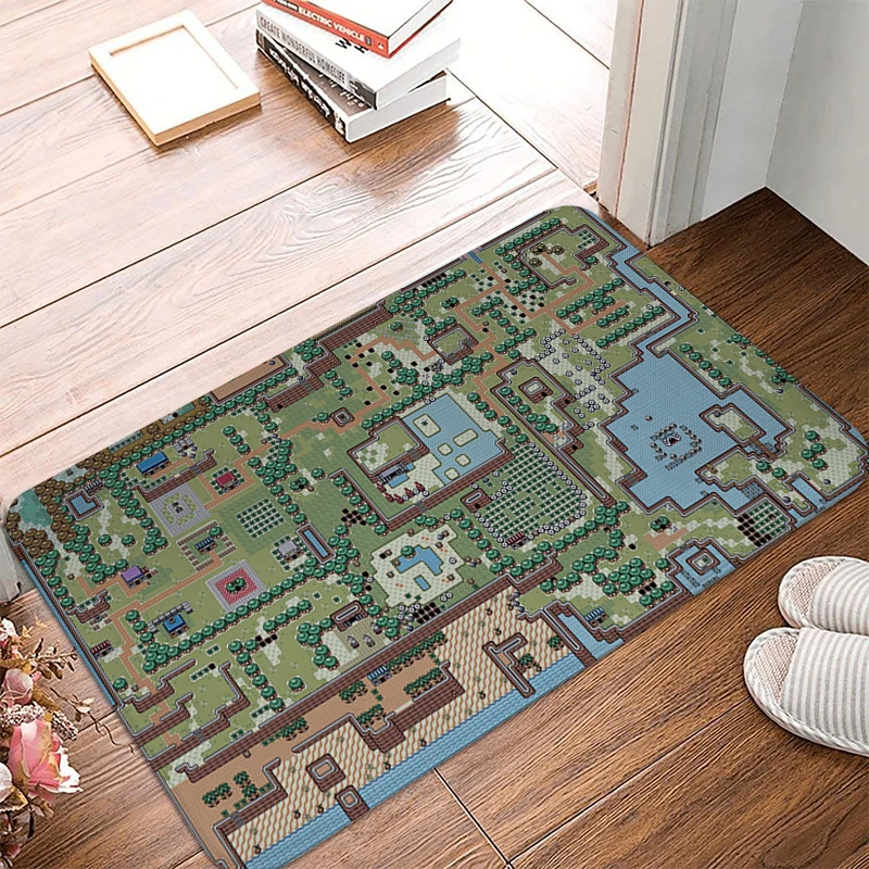 Non-slip And Washable Kitchen Mat Doormat Entrance Door Zelda Bathroom Rug Welcome Kawaii Long Corridor Carpet Mats Bedside Home