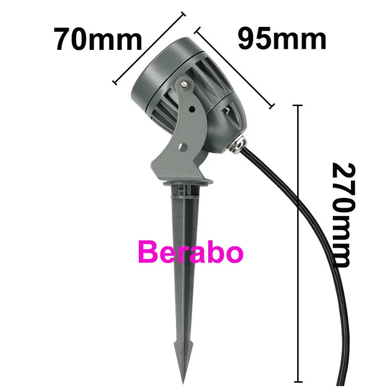 RGB LED Rasenlampe mit externer Steuerung, 21W LED Gartenleuchte, Landschaftslampe mit Erdspieß, wasserdicht, 12V 24V, Wegbeleuchtung, Spotlicht – Detail 10