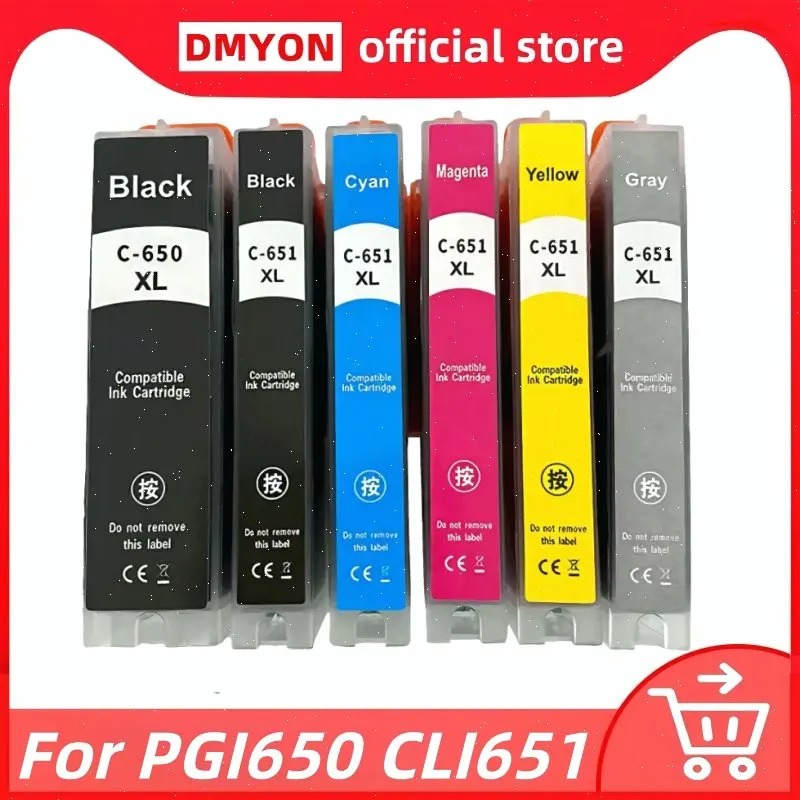 MG6460 MG7160 Compatible CLI651 Ink Cartridges for Canon Pixma MG6360 iP8760 MX726 MX926 Printer PGI650 IP7260 iX6860