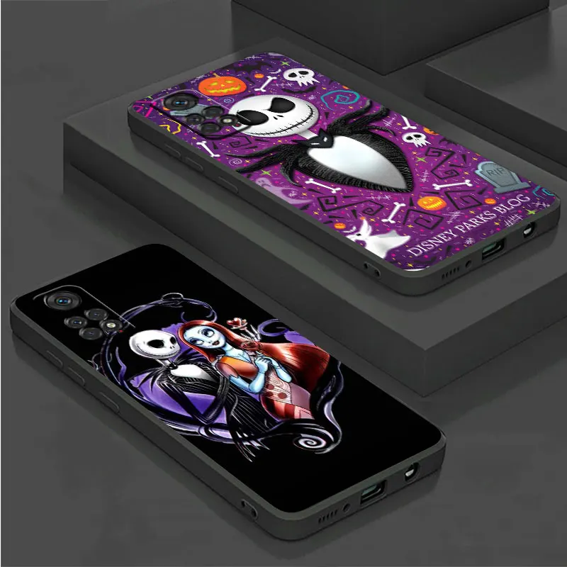 Funda For Xiaomi Redmi Note 11 10 Pro 12 12S 9S Phone Case 9 8 8T 7 12C 10C 9A 9i 9C 13 A1 Shell Jack Nightmare Before Christmas