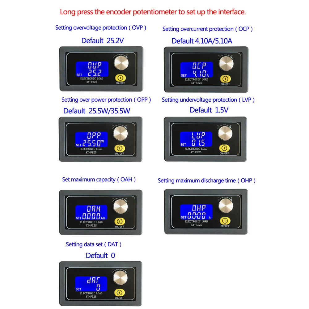XY-FZ35 DC 5–30 V elektronischer Lasttester, 5 A, 35 W, Konstantstrom, Batterietester, Entladekapazitätsmesser, DC 1,5–25 V – Detail 4