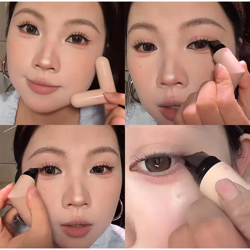 Neuer Love Eyeliner-Stempelstift, schnell trocknend, wasserdicht, Doppelkopf-Design, natürlicher, einstufiger Umriss, rotierender Doppelkopf-Eyeliner