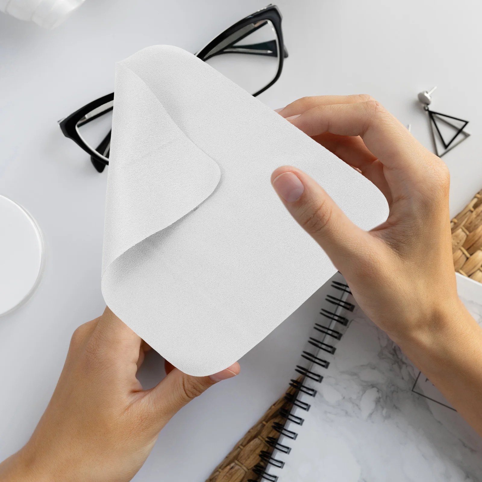 

10pcs for Glasses Microfiber Cloth For Phones Microfiber Cloth For Glasses Phone Screens Computer Shallow Gray Reusable