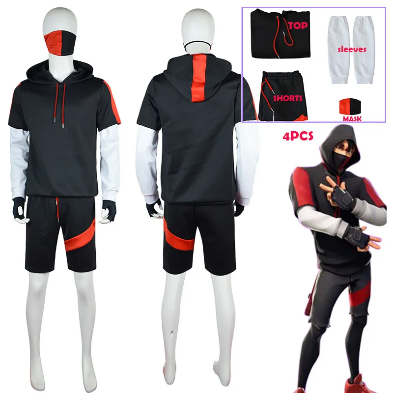 Nuevo conjunto de cosplay Ikonik de anime y videojuegos, sudadera con bonitas costuras, pantalones cortos, para adultos, fiesta de disfraces de Halloween