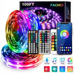 LED Strip Light 5V Usb Light RGB 5050 APP Control With Music Sync Effect For Gaming Room Decor Led Lamp 30 Meter Backlight