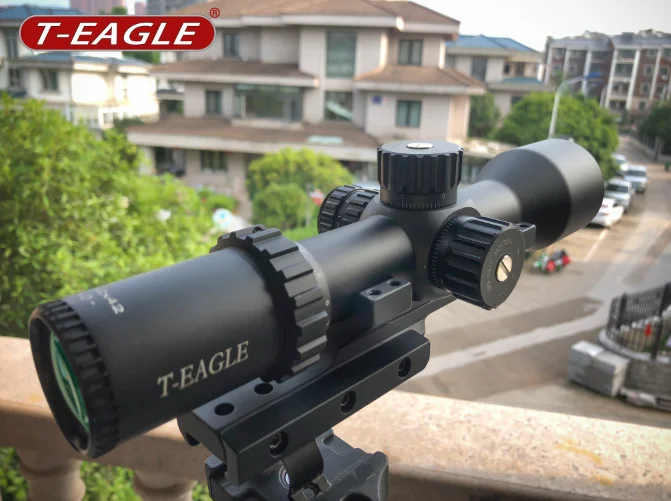 Imagem -02 - T-eagle Tactical Caza Riflescope mr 312x42 Ffp Spoting Scope para Caça Vidro Gravado Retículo Óptico Airsoft Sights Gun Âmbito