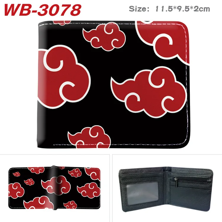 17 rodzajów Anime Men Wallet Kakashi Sasuke Uchiha Cool Pu Short Coin Purse Cartoon Print Card Holder Casual Money Clip Bag