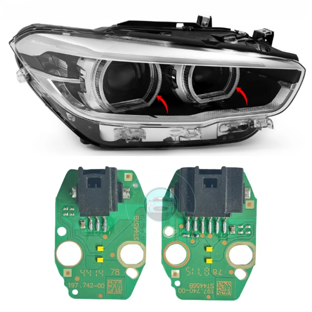 White DRL LED Board Daytime Running Lights Module 63117428425 For 2015 -2019 BWM F20 F21 LCI