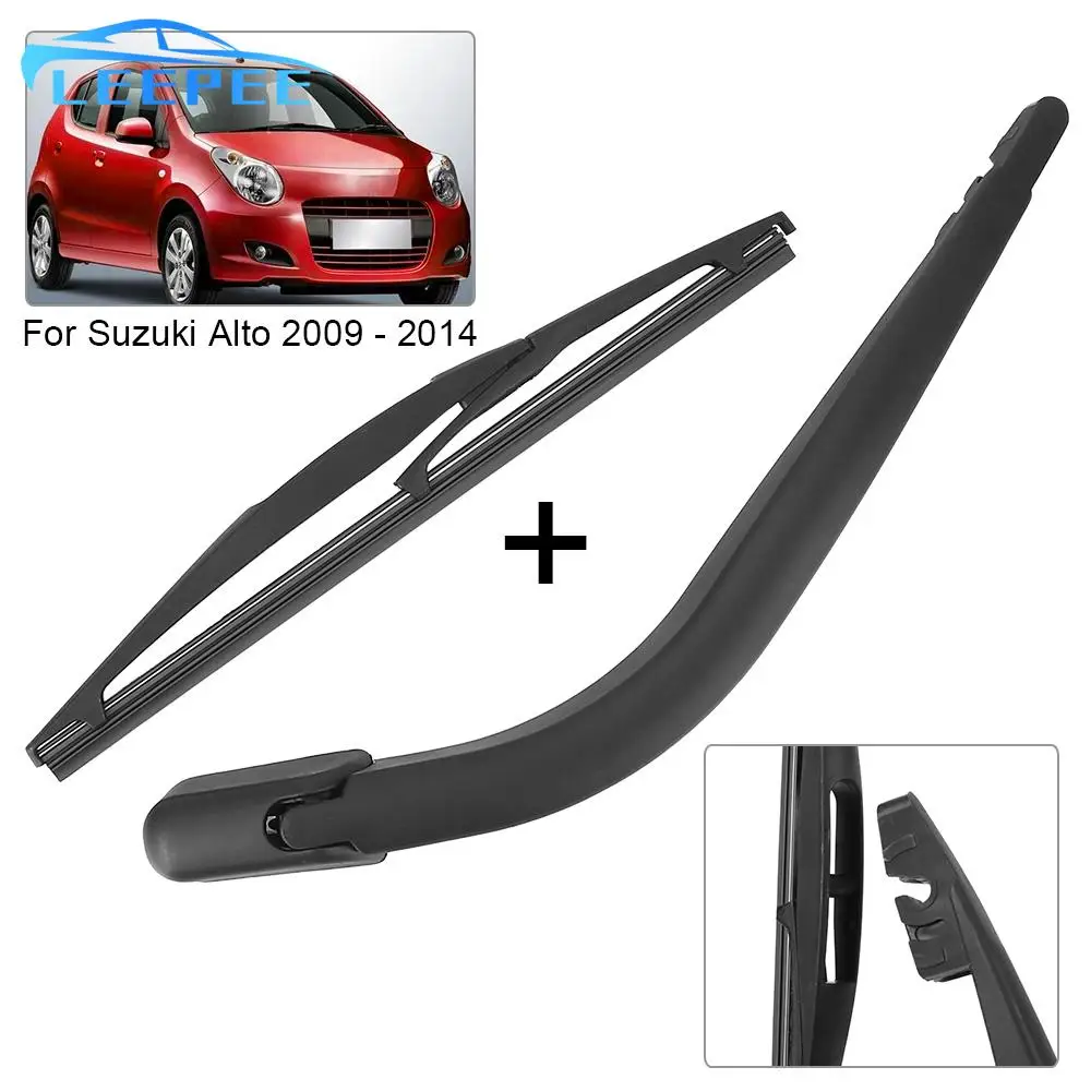 For Suzuki Alto 2009 - 2014 Windshield Rear Window Car Accessories 2pcs Car Wiper Blades Rear Wiper Blade and Arm Set Kit