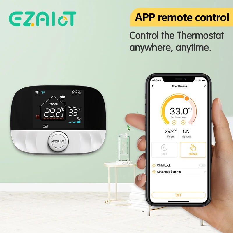 Smart Tuya Thermostat Wifi RF Wireless Temperaturregler für Gaskessel-Wasserheizung Funktioniert mit Alexa Google Home